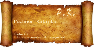 Puchner Katinka névjegykártya
